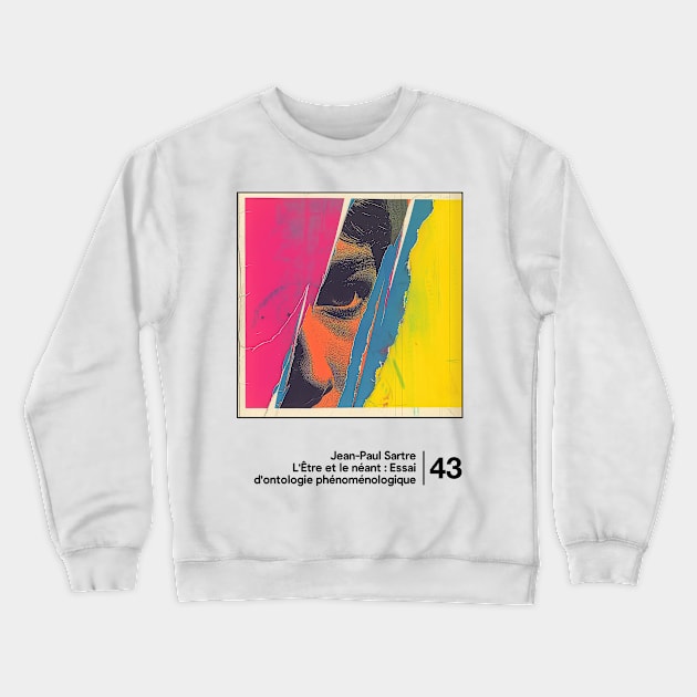 Being & Nothingness - Minimal Style Graphic Artwork Crewneck Sweatshirt by saudade